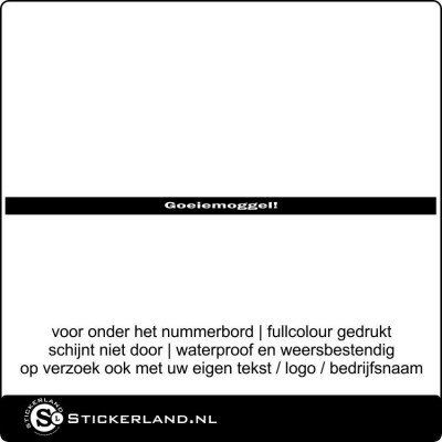 Auto-Kentekensticker Goeiemoggel