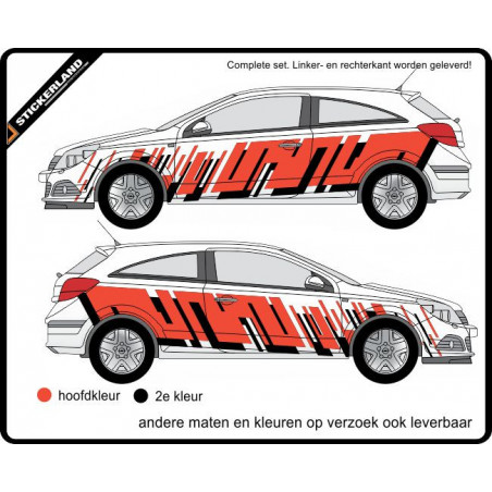 Complete stripingkit Deco2-198 (vanaf 150cm)