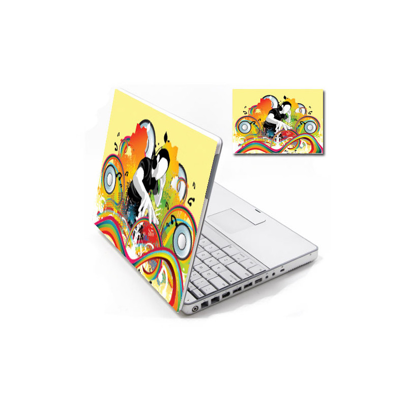 Sticker Cartoon haai zwart wit