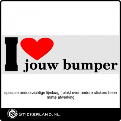 Bumpersticker Love jouw bumper