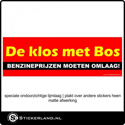 Bumpersticker de klos