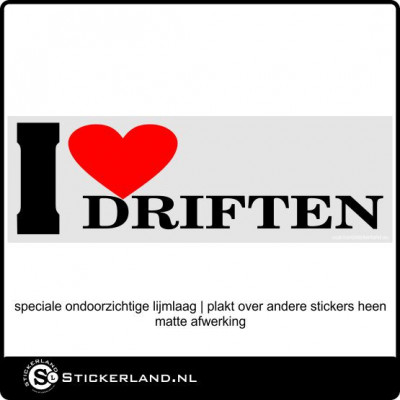 Bumpersticker Love driften