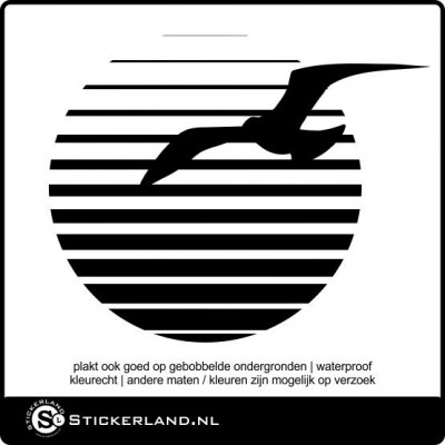 Zon - meeuw sticker