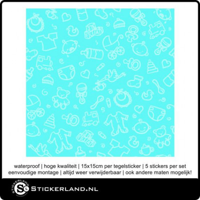 Tegelstickers Fullcolor 016 (set van 5 stuks)