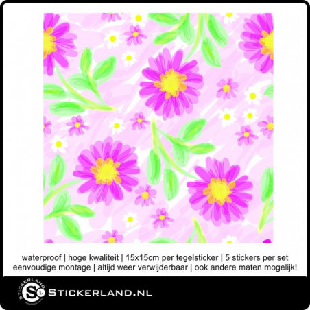 Tegelstickers Fullcolor 022 (set van 5 stuks)