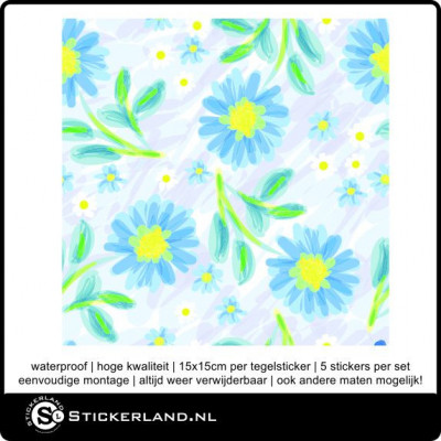 Tegelstickers Fullcolor 024 (set van 5 stuks)