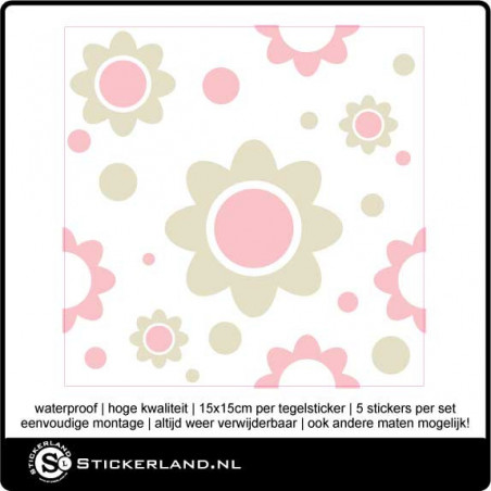 Tegelstickers Fullcolor 046 (set van 5 stuks)