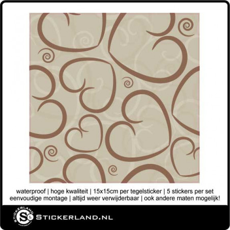 Tegelstickers Fullcolor 045 (set van 5 stuks)