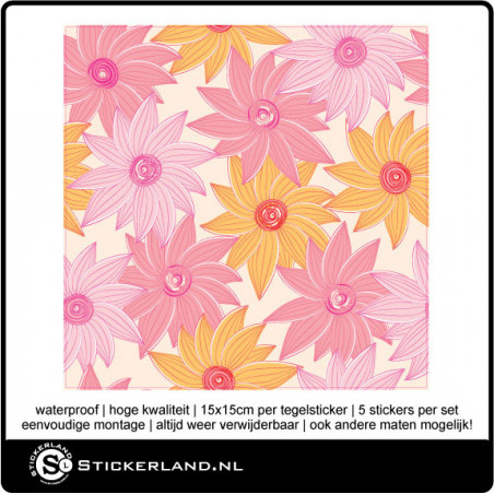 Tegelstickers Fullcolor 054 (set van 5 stuks)