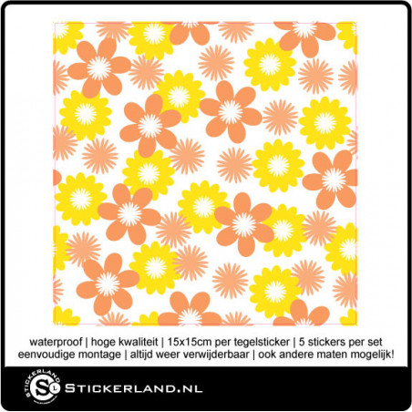 Tegelstickers Fullcolor 055 (set van 5 stuks)