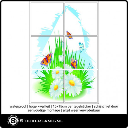 Tegelmozaiek Bloemdesign 2