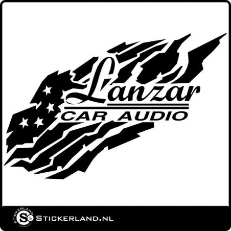 Lanzar USA logo sticker