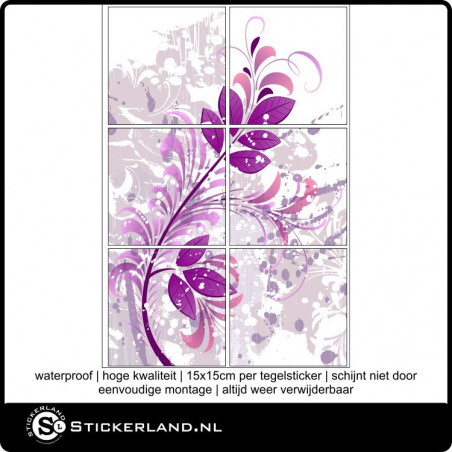 Tegelmozaiek Bloemdesign 1