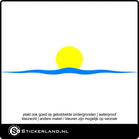 Zon met water sticker (85x17cm)