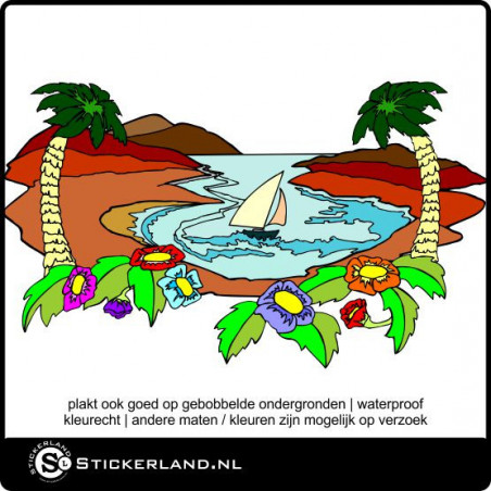 Landschap 05 fullcolor sticker (66x39cm)