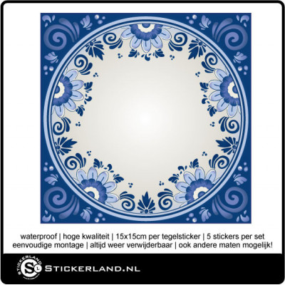 Tegelstickers Fullcolor 123 (set van 5 stuks)