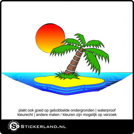 Landschap 07 fullcolor sticker palmboom 2 (84x46cm)