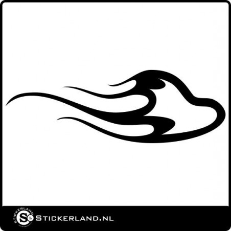 Vlammen sticker 30