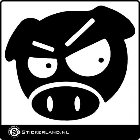 Angry Pig Sticker
