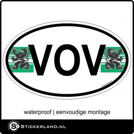 Provinciesticker Oost Vlaanderen Provinciesticker Oost Vlaanderen