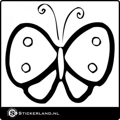 Vlinder 07 sticker