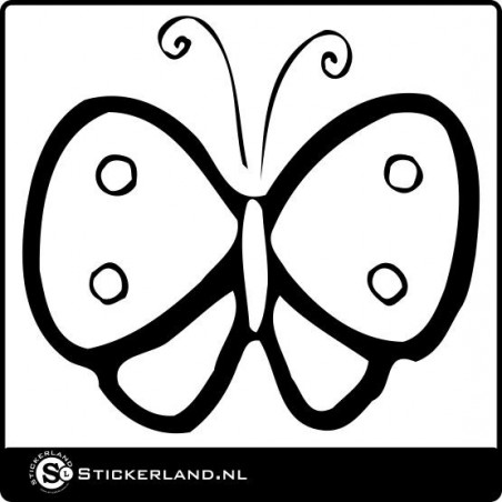 Vlinder 07 sticker