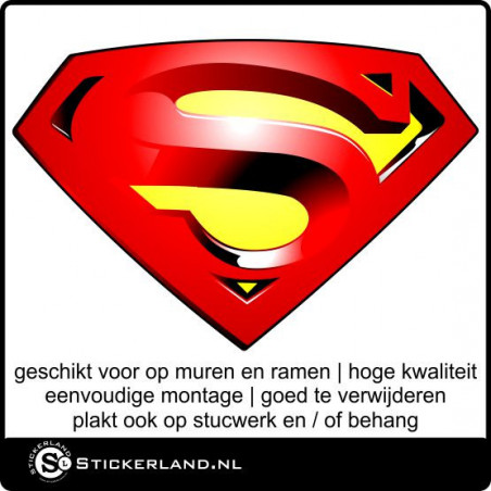 Superman logo muursticker (70x47cm)