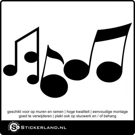 Muzieknoten decoratie sticker (99x58cm) Muzieknoten decoratie sticker (99x58cm)