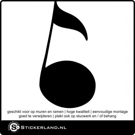 Losse muzieknoot decoratie sticker 3 (30x58cm)