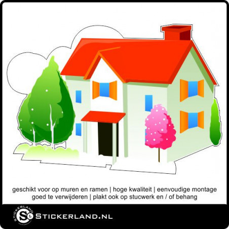 Huis decoratie sticker 02 (80x56cm)