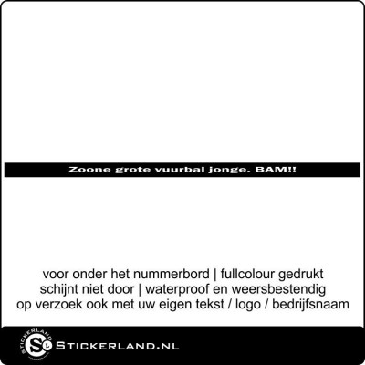 Auto-Kentekensticker Vuurbal