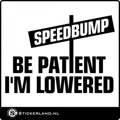 Speedbump sticker