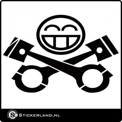 Smile piston sticker