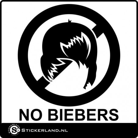 No Biebers sticker