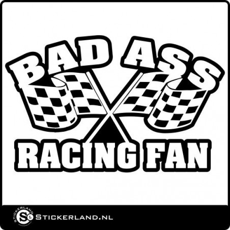 Bad Ass Racing Fan sticker