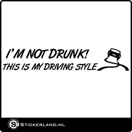Not drunk sticker