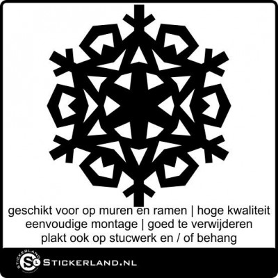Sneeuwvlok decoratie sticker 01