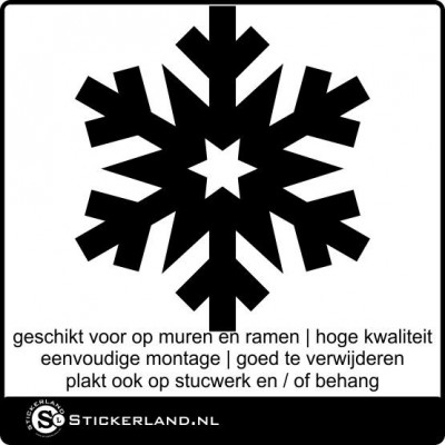 Sneeuwvlok decoratie sticker 02