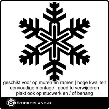 Sneeuwvlok decoratie sticker 03