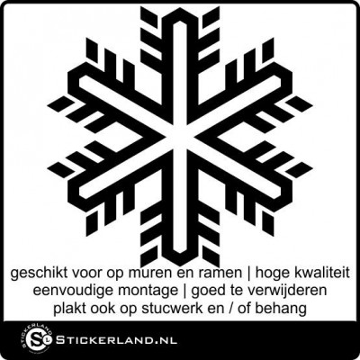 Sneeuwvlok decoratie sticker 04