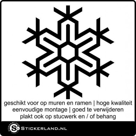 Sneeuwvlok decoratie sticker 05