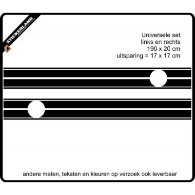 Racestreep set Universeel 02