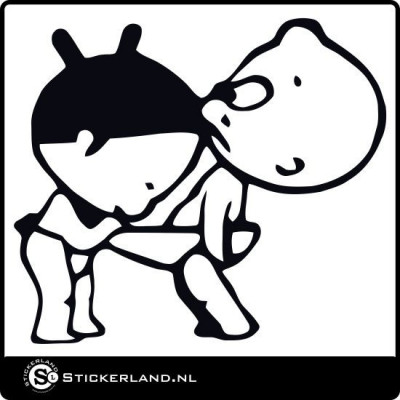 Nieuwsgierig meisje sticker