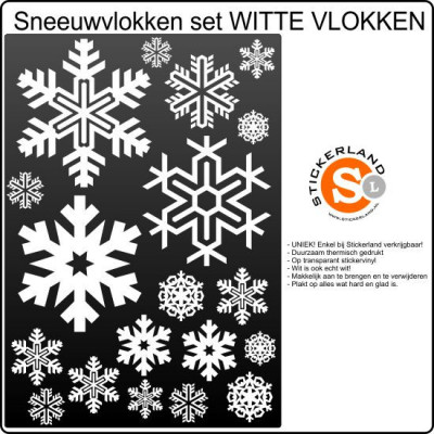 Stickerset Sneeuwvlokken (29x21cm)
