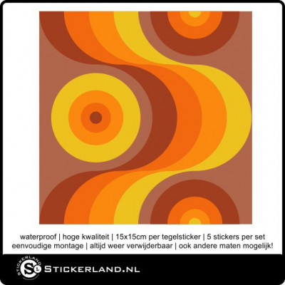 Tegelstickers Fullcolor 008 (set van 5 stuks)