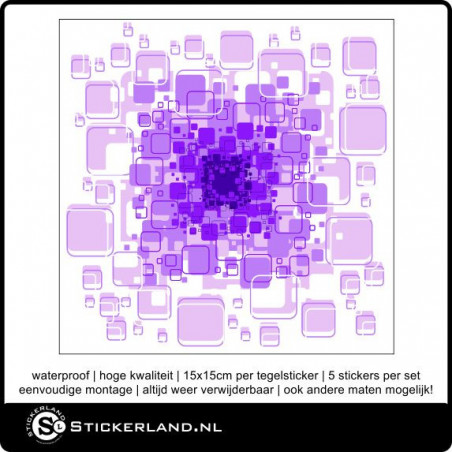 Tegelstickers Fullcolor 011 (set van 5 stuks)