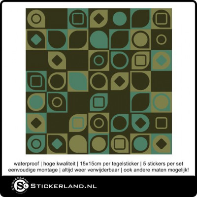 Tegelstickers Fullcolor 015 (set van 5 stuks)