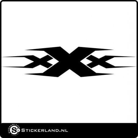 Triple xXx sticker (50x11 cm)