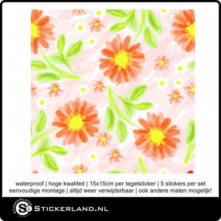 Tegelstickers Fullcolor 023 (set van 5 stuks)