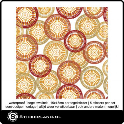 Tegelstickers Fullcolor 025 (set van 5 stuks)